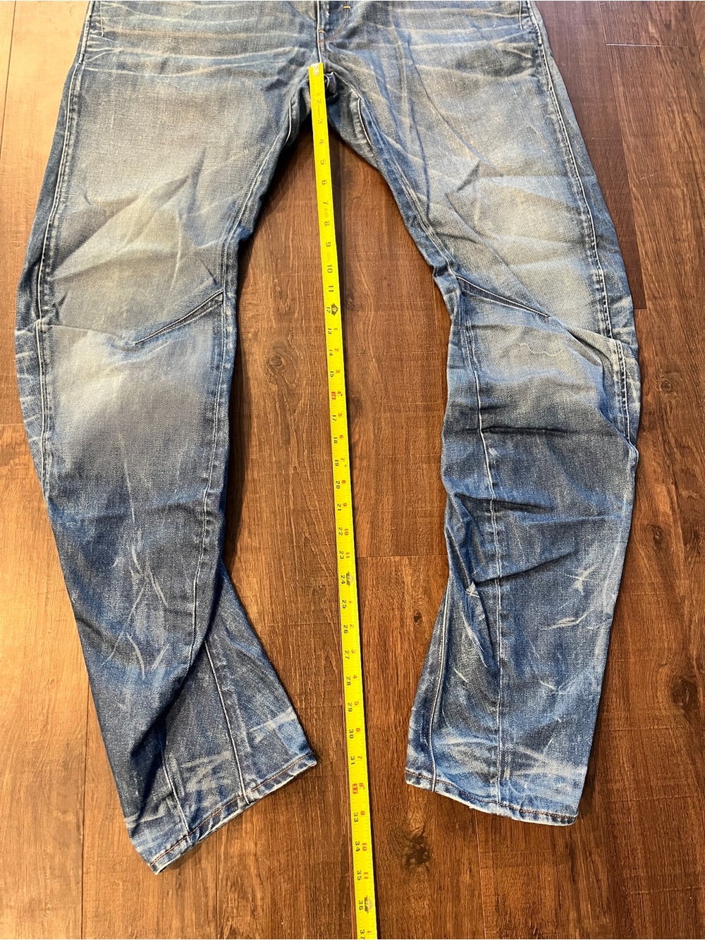 G Star Raw Loose Tapered Jeans Mens 38x36 Distressed Blue Denim - Picture 5 of 7